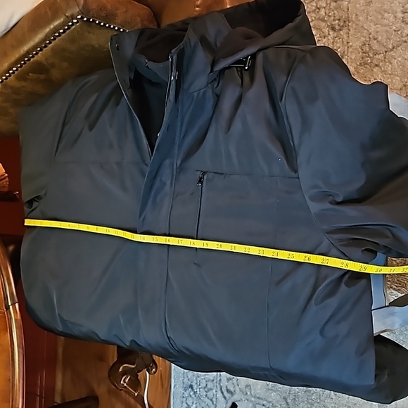 Roundtree & Yorke Black Water Resistant Double lined coat with hood size XXL - Picture 11 of 12